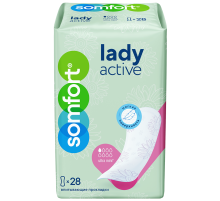 Прокладки Somfort Lady Active Ultra mini впитывающие, 28шт
