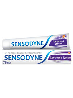 Зубная паста Sensodyne Здоровье десен для чувствительных зубов мятная с фтором, 75мл