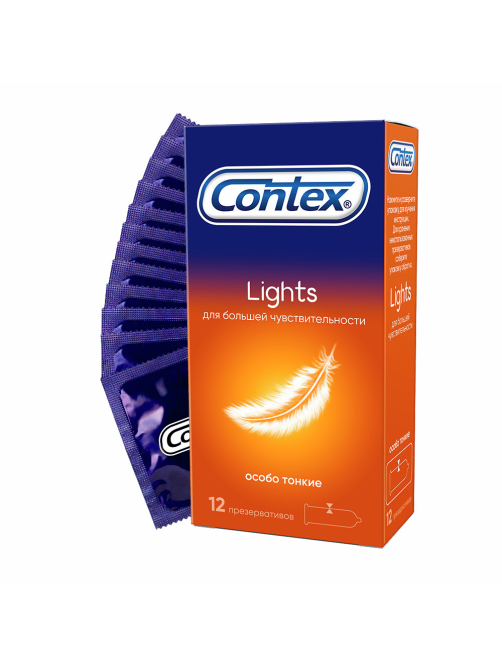 Презервативы Contex Lights особо тонкие, 12шт