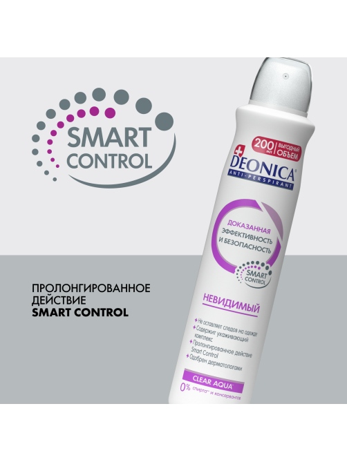 Дезодорант-антиперспирант-спрей Deonica Невидимый, 200мл