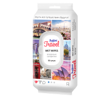 Салфетки влажные Salfeti Travel универсальные, 50 листов
