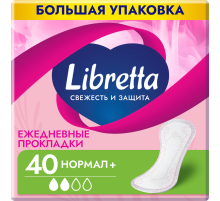 Ежедневные прокладки Libretta Свежесть и защита Нормал+, 40шт