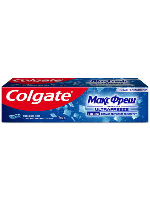 Зубная паста Colgate Макс Фреш Взрывная мята с освежающими кристаллами для свежего дыхания и защиты от кариеса, 100мл