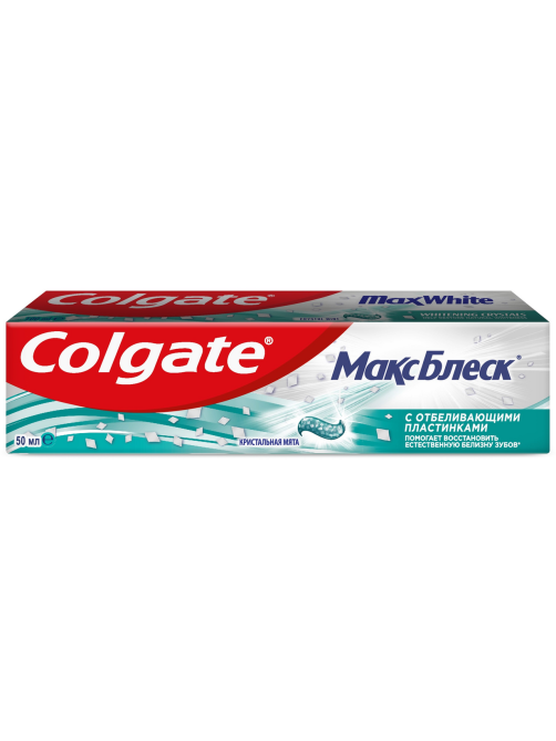 Зубная паста Colgate Максимальный блеск кристальная мята, 50мл
