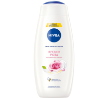 Гель-уход Nivea для душа крем роза с маслом миндаля, 500мл