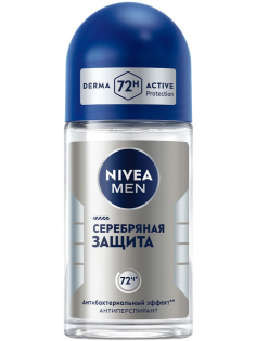 Антиперспирант-ролик Nivea Men Серебряная защита антибактериальный, 50мл