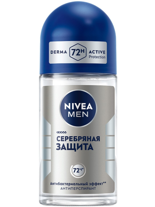 Антиперспирант-ролик Nivea Men Серебряная защита антибактериальный, 50мл