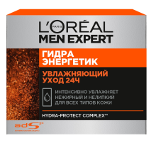 Крем для лица L'Oreal Paris Men Expert Гидра энергетик Увлажняющий уход 24ч мужской для всех типов кожи, 50мл