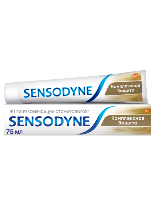 Зубная паста Sensodyne Комплексная защита для чувствительных зубов мятная с фтором, 75мл
