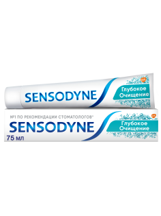 Зубная паста Sensodyne Глубокое очищение для чувствительных зубов с фтором, 75мл