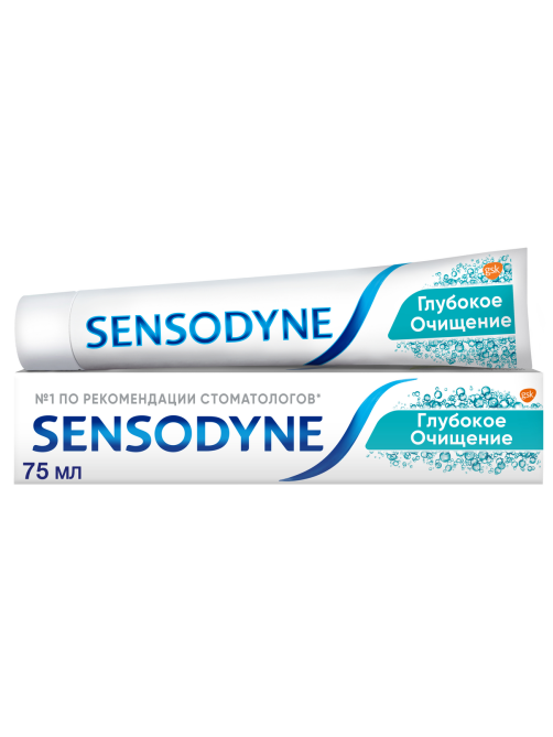 Зубная паста Sensodyne Глубокое очищение для чувствительных зубов с фтором, 75мл
