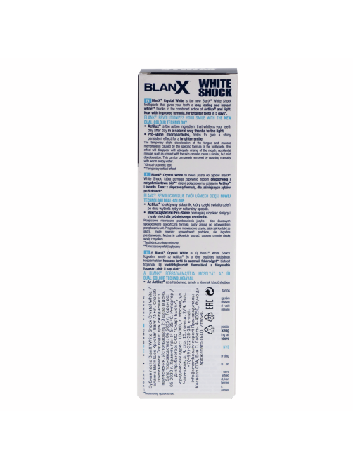 Зубная паста Blanx White Shock Crystal White, 75мл