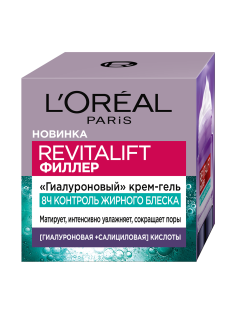 Крем-гель для лица L'Oreal Revitalift филер гиалуроновый, 50мл