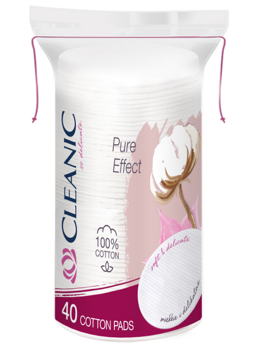 Диски ватные Cleanic Pure Effect овальные, 40шт