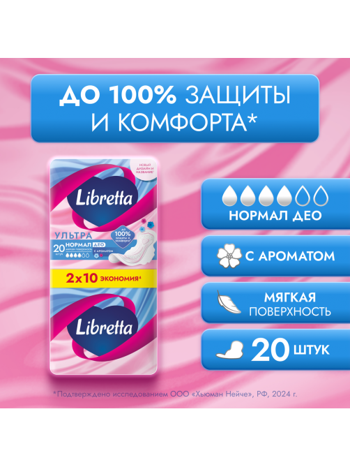 Прокладки Libretta Ультра Нормал Део, 20шт