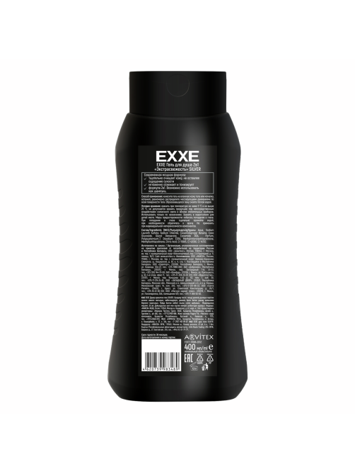 Гель для душа Exxe Men Silver Экстрасвежесть 2в1, 400мл
