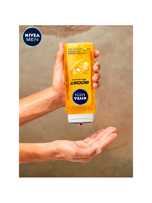 Гель Nivea Men Boost для душа 3в1 для тела и волос, 500мл