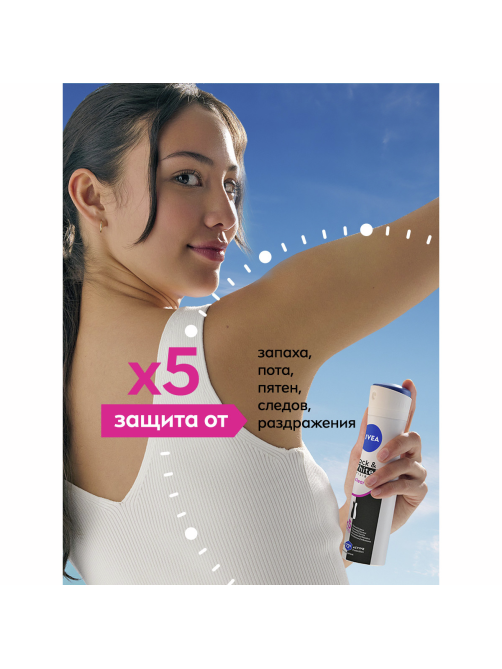 Антиперспирант-спрей Nivea Черное и белое Невидимый Clear, 150мл