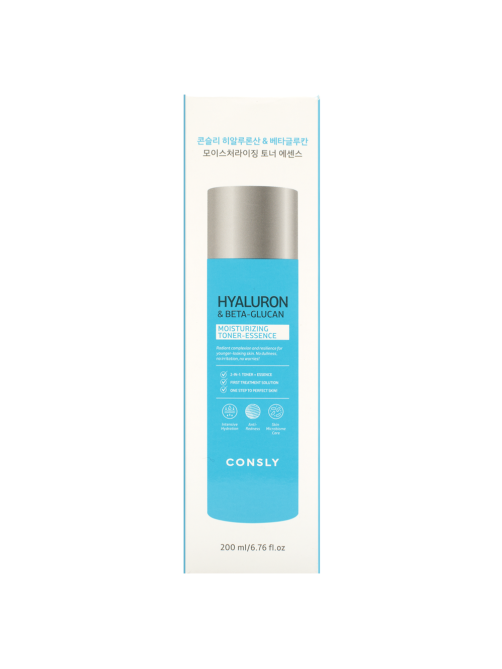 Тонер-эссенция Consly Hyaluronic Acid and Beta-Glucan с гиалуроновой кислотой и бета-глюканом, 200мл