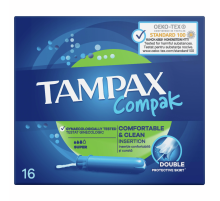 Тампоны Tampax Compak Super Duo гигиенические с аппликатором, 16шт