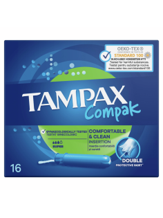 Тампоны Tampax Compak Super Duo гигиенические с аппликатором, 16шт