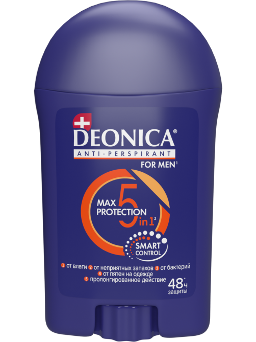 Дезодорант-антиперспирант-стик Deonica Men 5Protection, 40мл