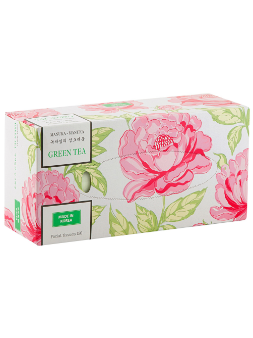 Салфетки бумажные Manuka Manuka зеленый чай 2 слоя, 150шт
