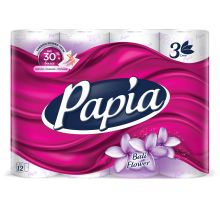 Туалетная бумага Papia Bali 3 слоя, 12 рулонов