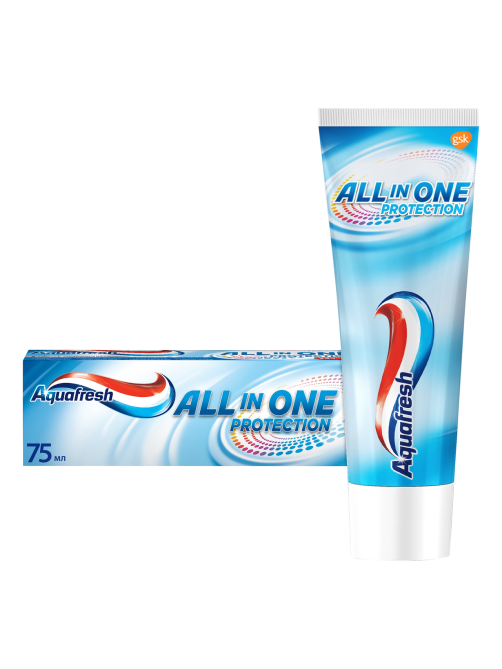 Зубная паста Aquafresh All-in-One Protection с фтором, 75мл