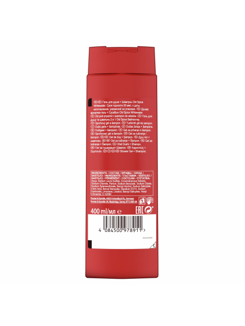 Гель для душа-шампунь мужской Old Spice Whitewater, 400мл