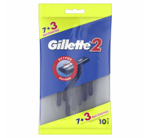 Бритва Gillette одноразовая c двойным лезвием, 10шт