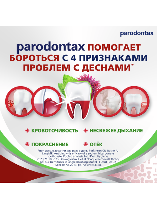 Зубная паста Parodontax Комплексная защита с травами от воспаления и кровоточивости десен с фтором, 75мл