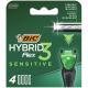 Сменные кассеты для мужской бритвенной системы BIC Flex 3 Hybrid для чувствительной кожи, 4 шт