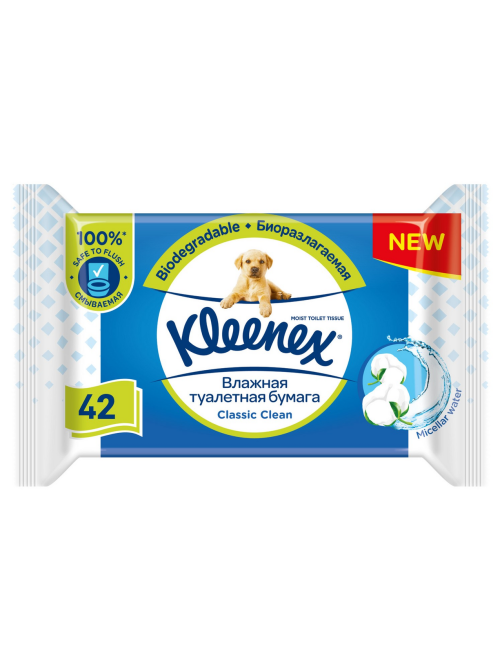 Влажная туалетная бумага Kleenex, 42 листа