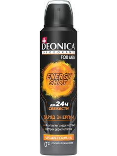 Дезодорант-антиперспирант-спрей Deonica Men Energy Shot, 150мл