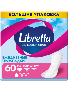 Ежедневные прокладки Libretta Свежесть и стиль Мультиформ, 60шт