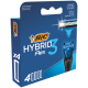 Сменные кассеты для мужской бритвы BIC Flex 3 Hybrid 3 подвижных лезвия, 4 шт