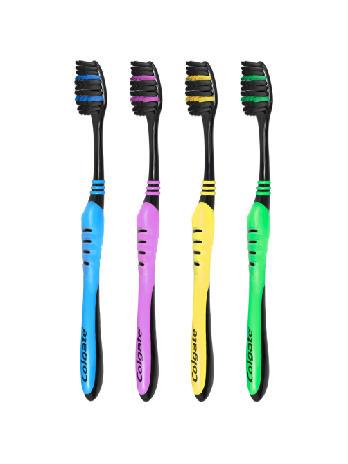 Зубная щетка Colgate Super Flexi Black средняя, 4шт