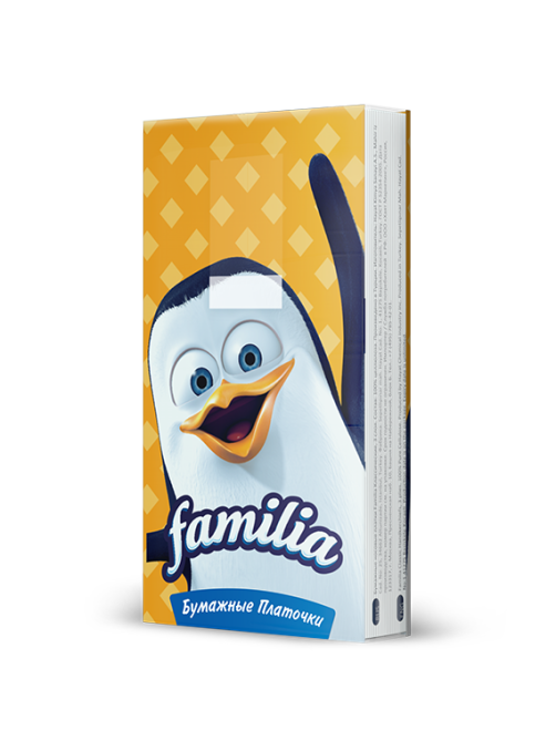 Платочки бумажные носовые Familia Classic бумажные 3 слоя, 10 x 10шт