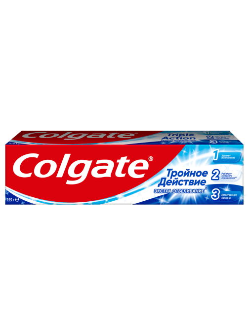 Зубная паста Colgate Тройное действие Экстра отбеливание для восстановления естественной белизны зубов, 100мл