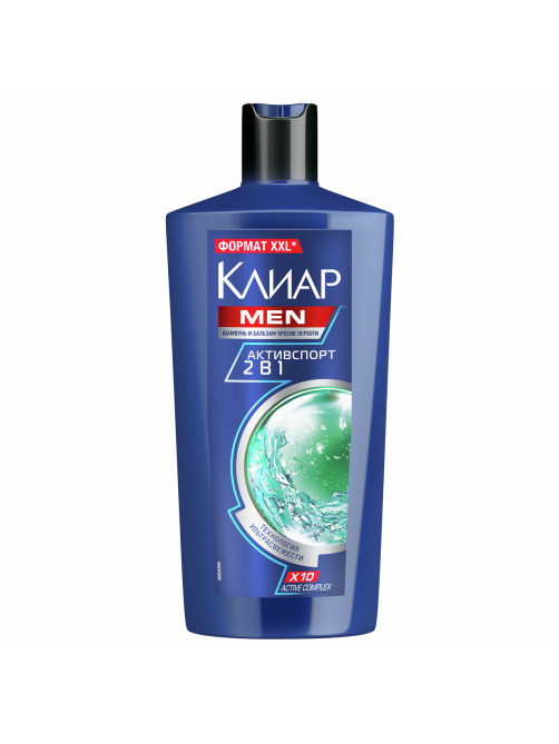 Шампунь-бальзам Клиар Men Активспорт 2в1, 650мл