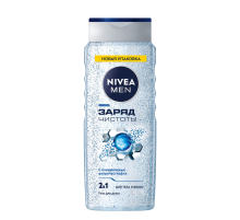 Гель для душа Nivea Men Заряд чистоты с очищающими микрочастицами мужской, 500мл
