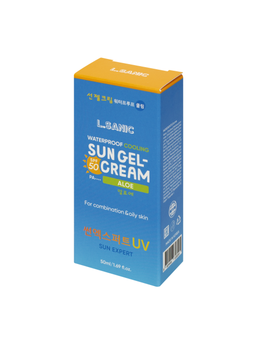 Гель-крем для лица L.Sanic солнцезащитный водостойкий с алоэ SPF50, 50мл
