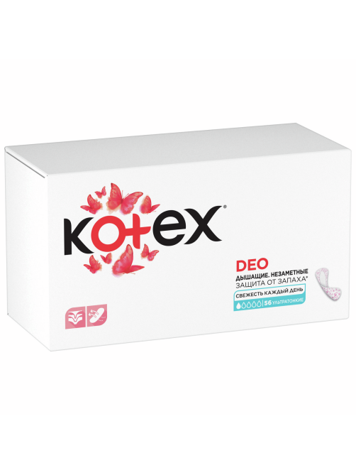 Прокладки ежедневные Kotex Deo ультратонкие, 56шт
