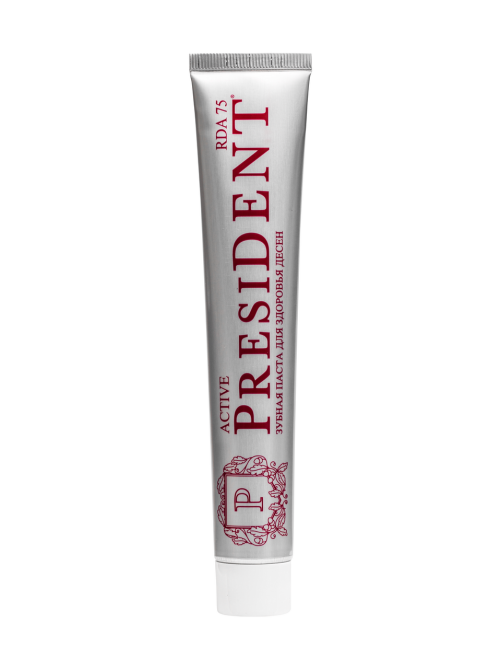 Зубная паста President Active от кровоточивости десен (RDA 75), 75г
