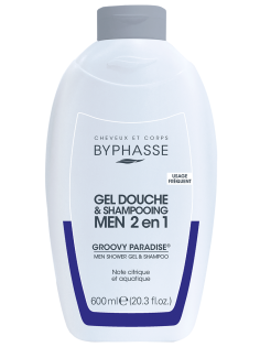 Гель для душа-шампунь Byphasse Men Groovy Paradise 2в1, 600мл