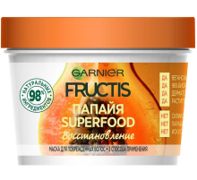 Маска для волос Garnier Fructis Superfood Папайя 3в1 восстанавливающая для поврежденных волос, 390мл