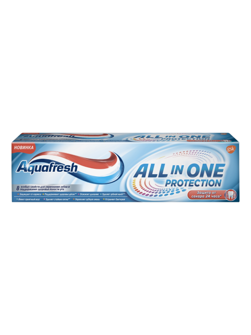 Зубная паста Aquafresh All-in-One Protection с фтором, 75мл