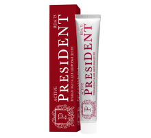 Зубная паста President Active от кровоточивости десен (RDA 75), 75г