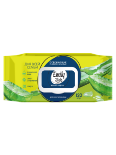 Салфетки влажные Emily Style универсальные алоэ, 120шт